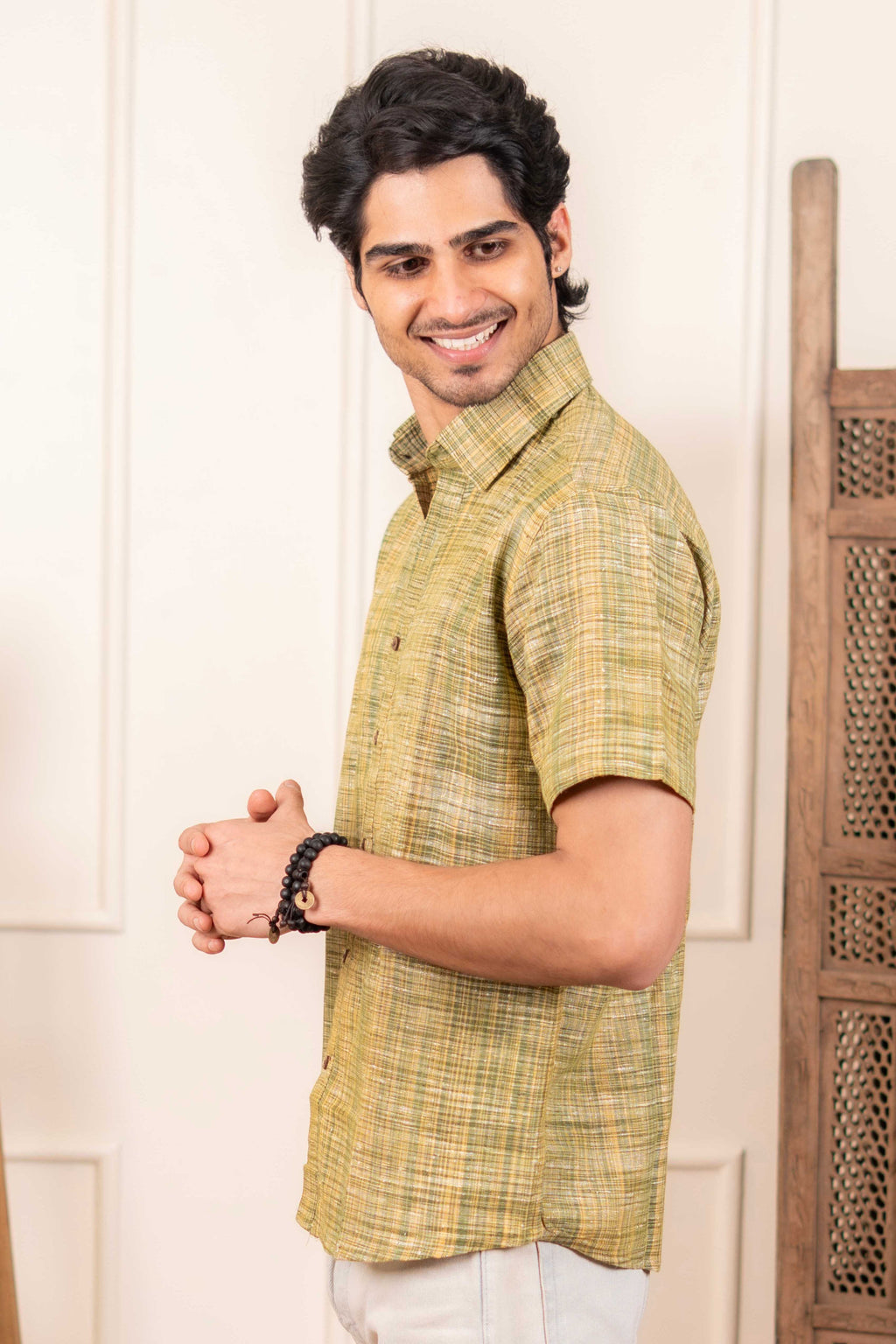 The Rustic Muddy Green Handwoven Shirt