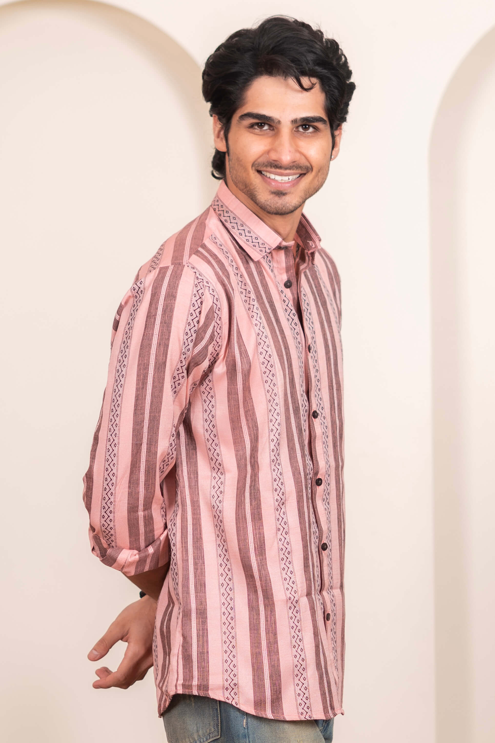 The Flamingo Pink Black Stripe Shirt