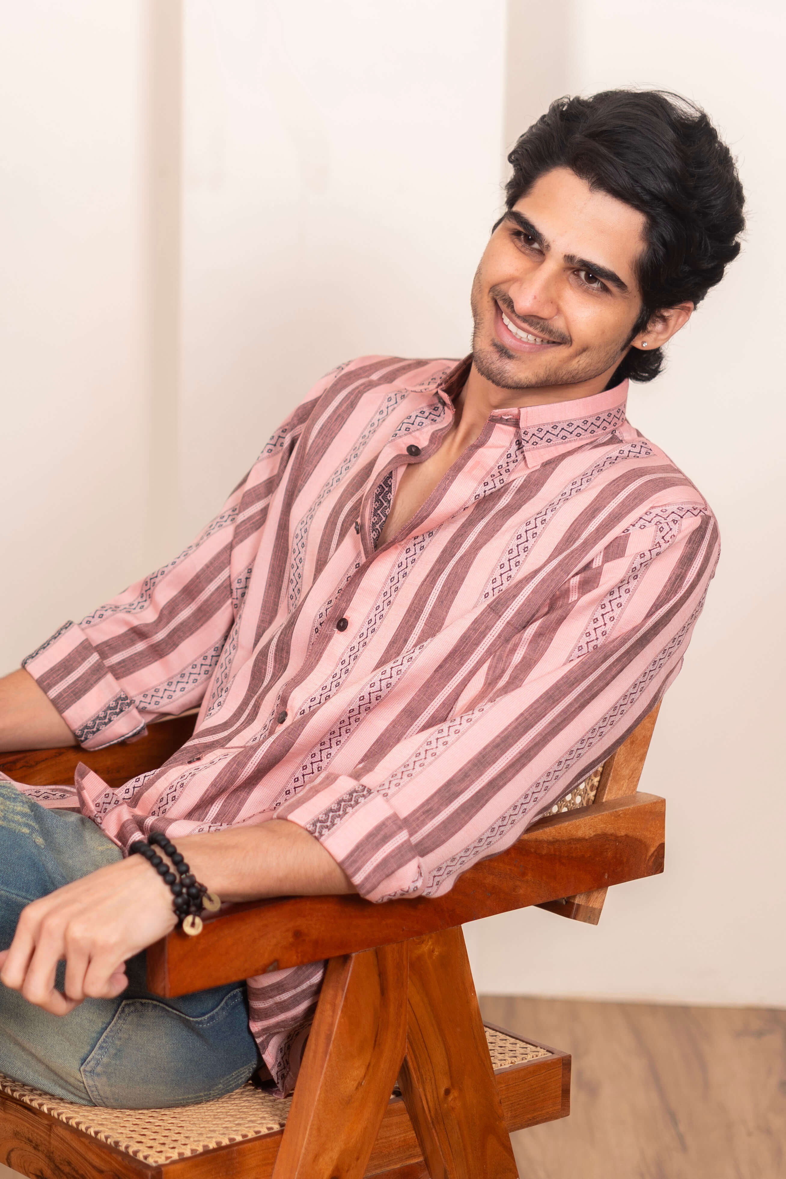 The Flamingo Pink Black Stripe Shirt