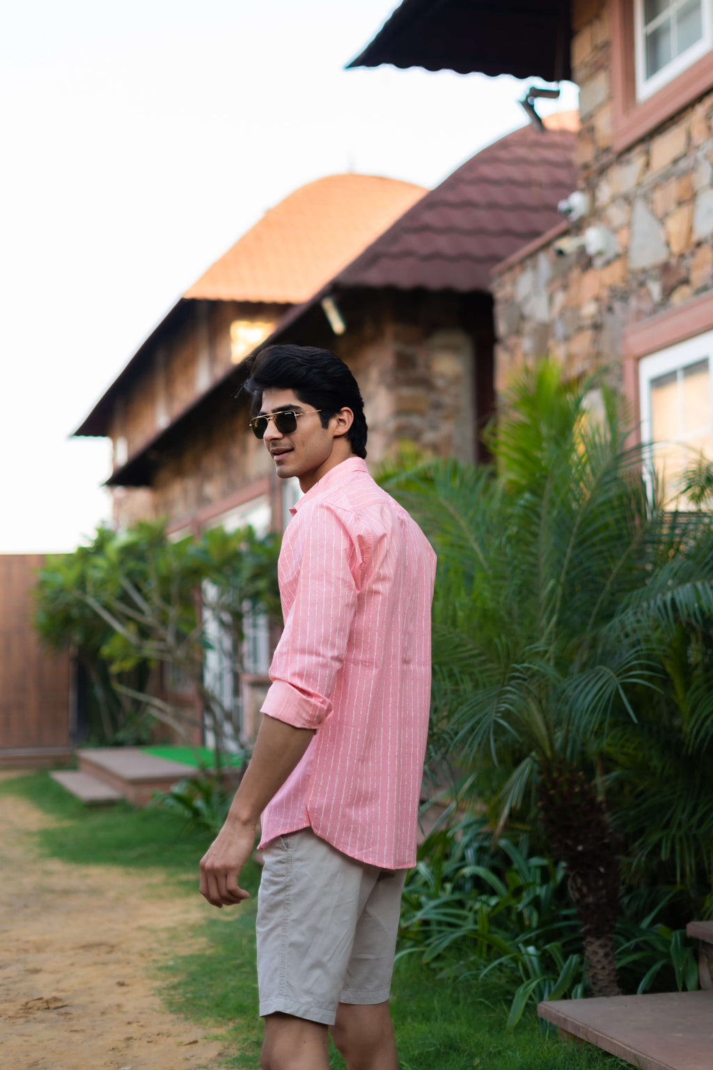 pink color shirt for men: shasak clothing