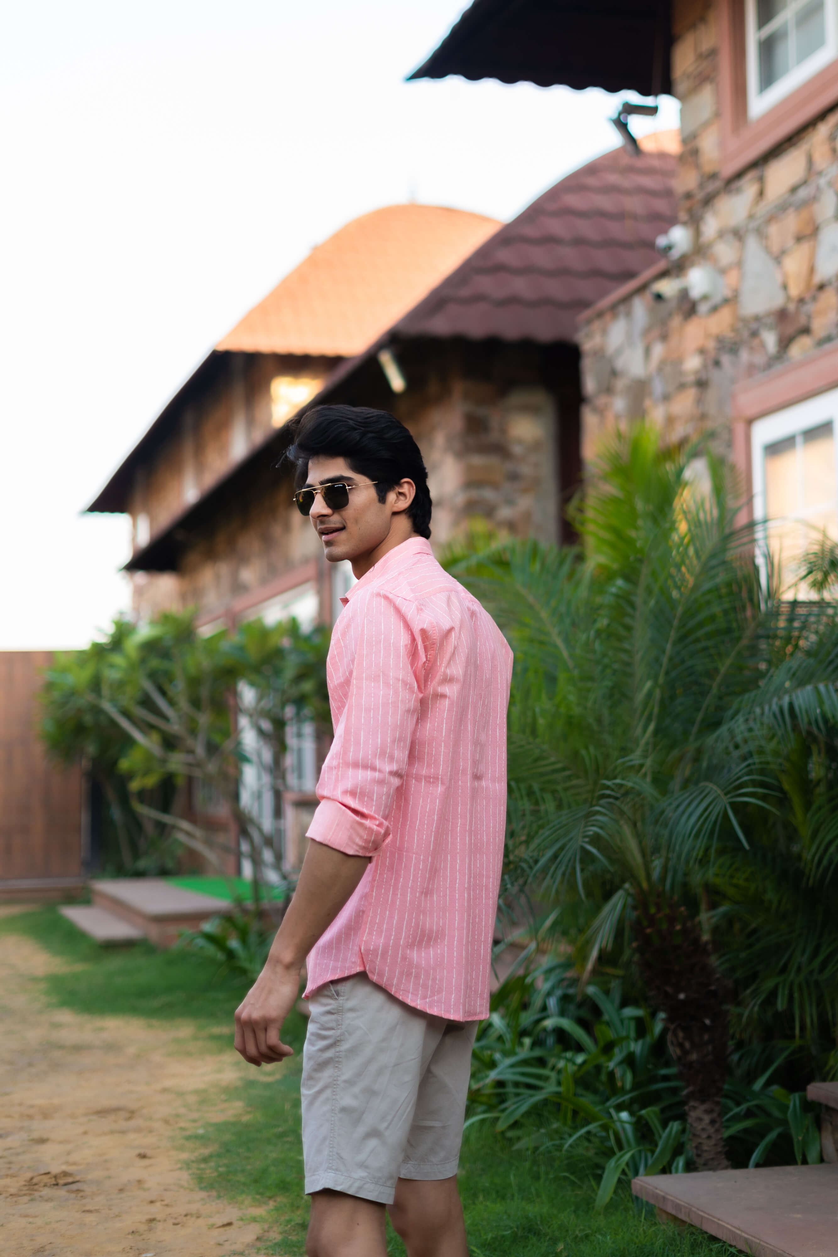 pink color shirt for men: shasak clothing