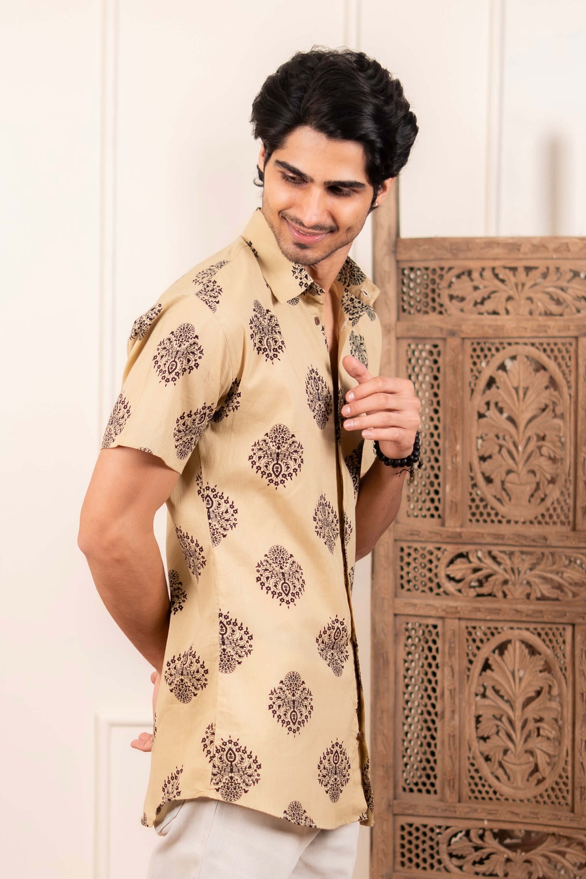 The Sandstone Ethnic Half Sleeve Shirt