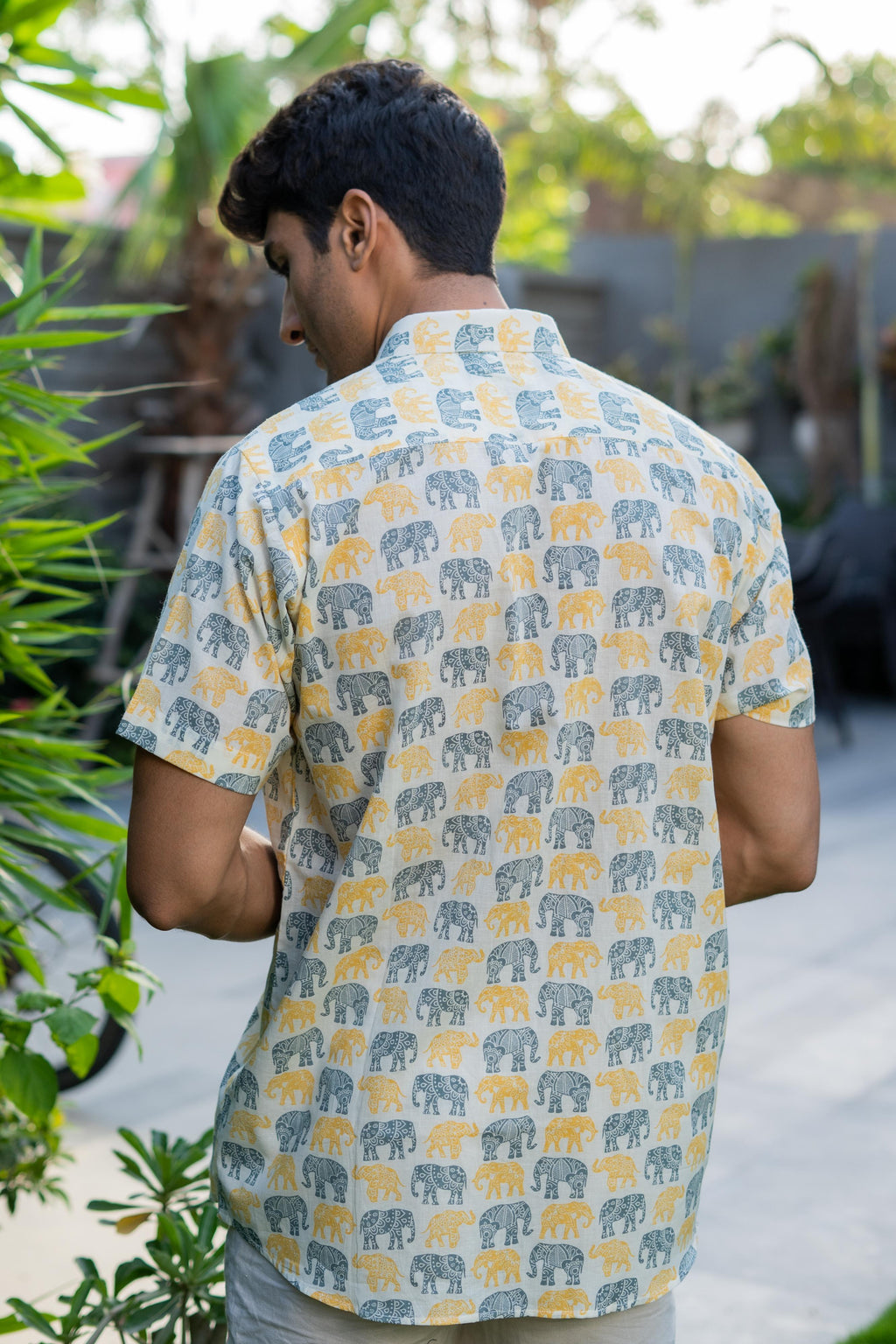 The Off-White Elephant Print Shirt (Half Sleeves)