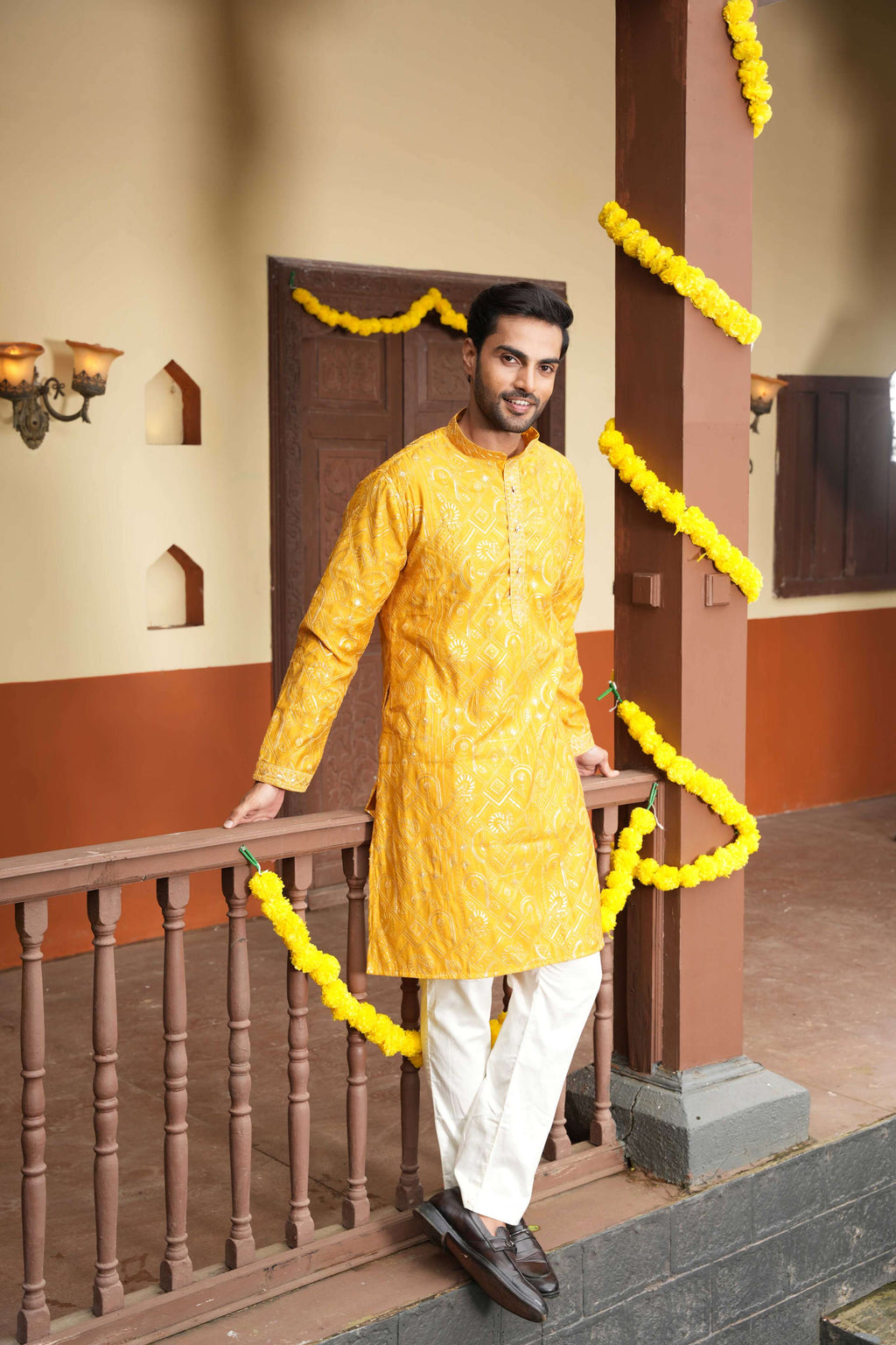 The Sparkling Yellow Sequin Kurta
