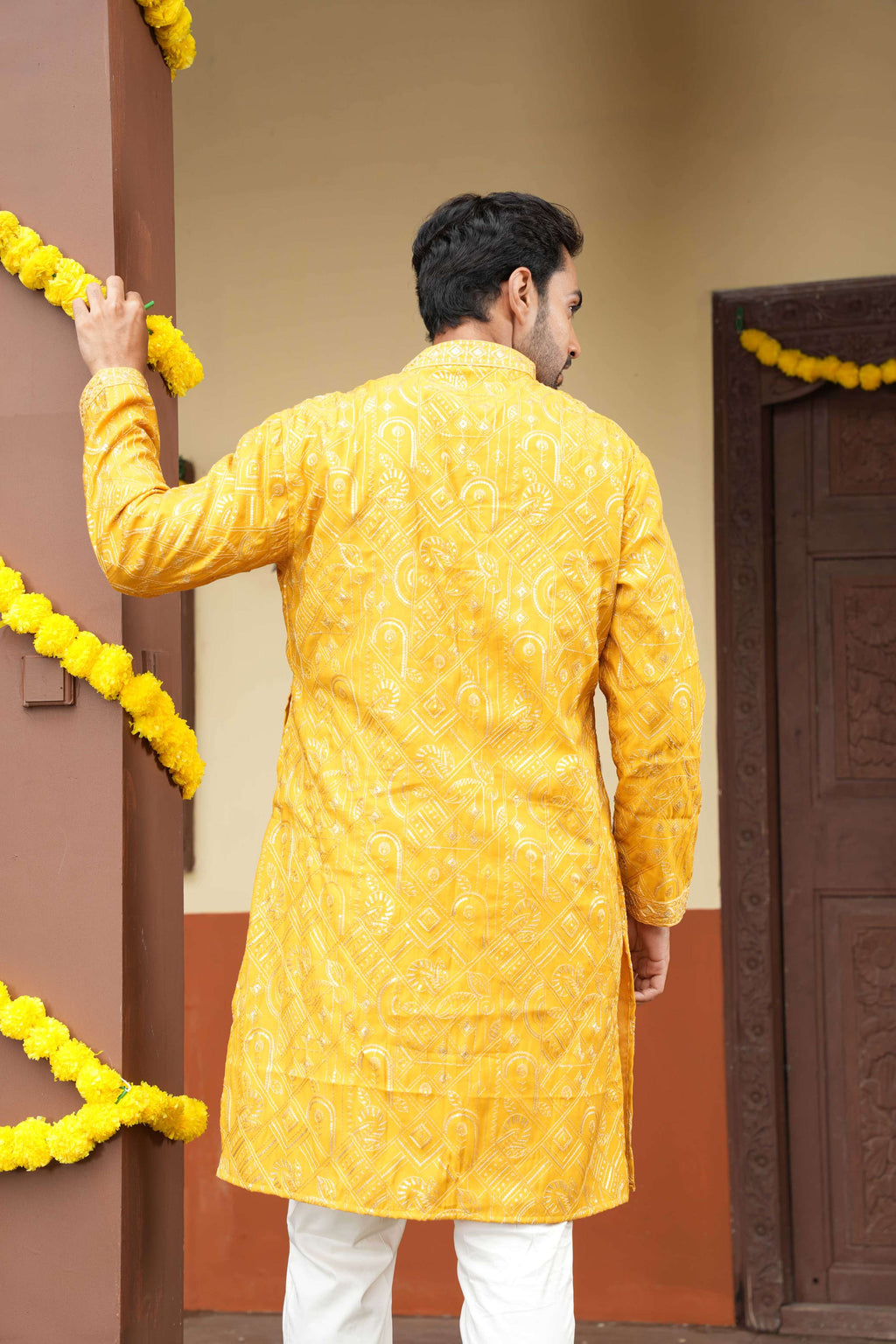 The Sparkling Yellow Sequin Kurta
