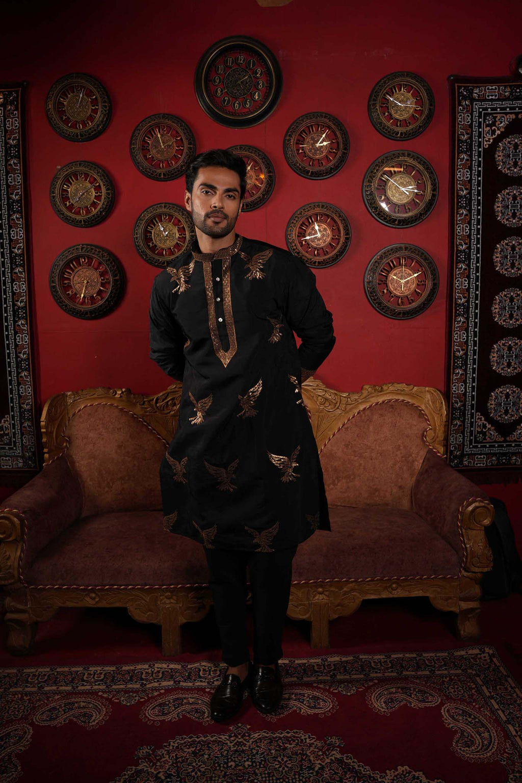 The Golden Hawk Embroidery Kurta