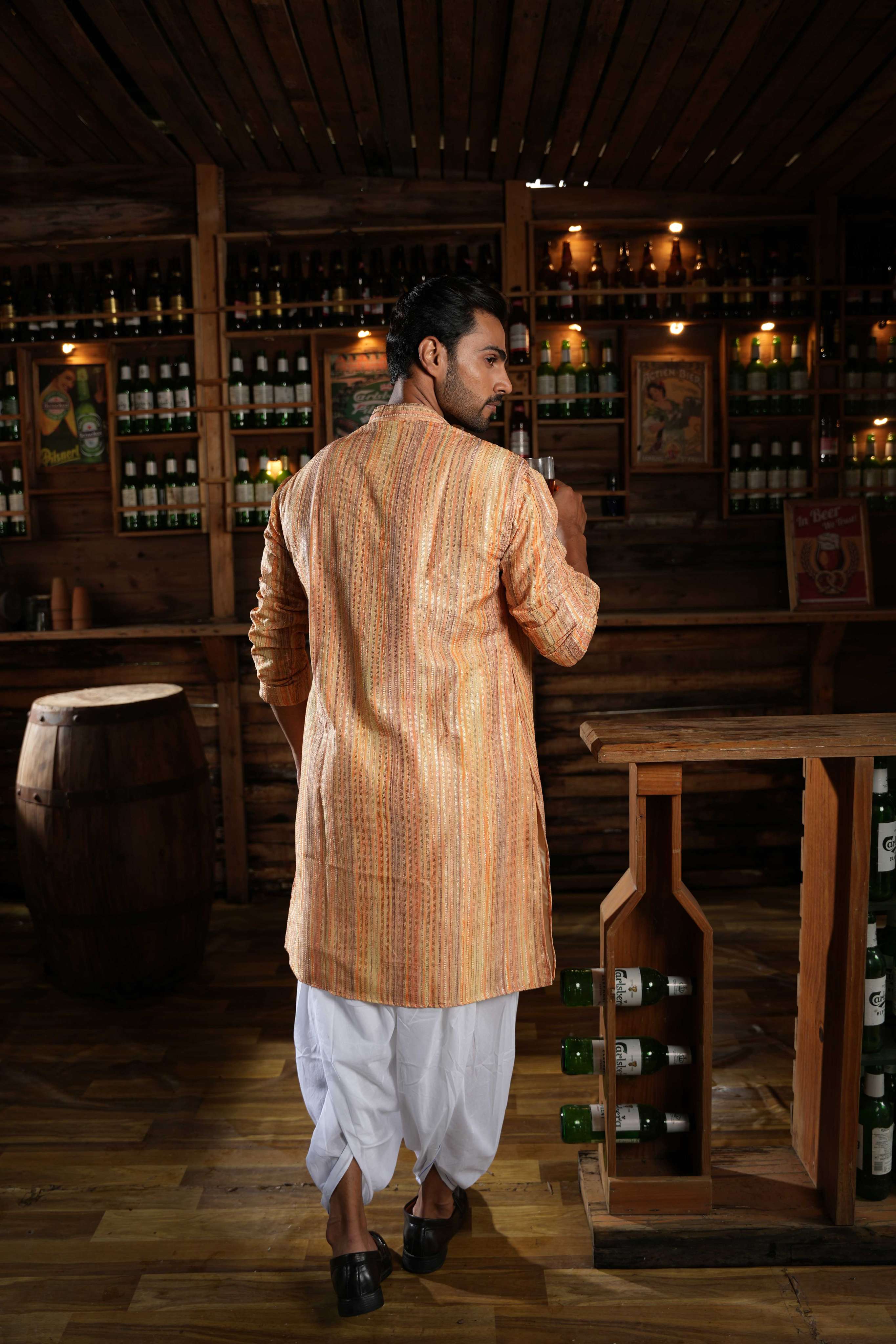 The Multicolour Sequins Long Kurta