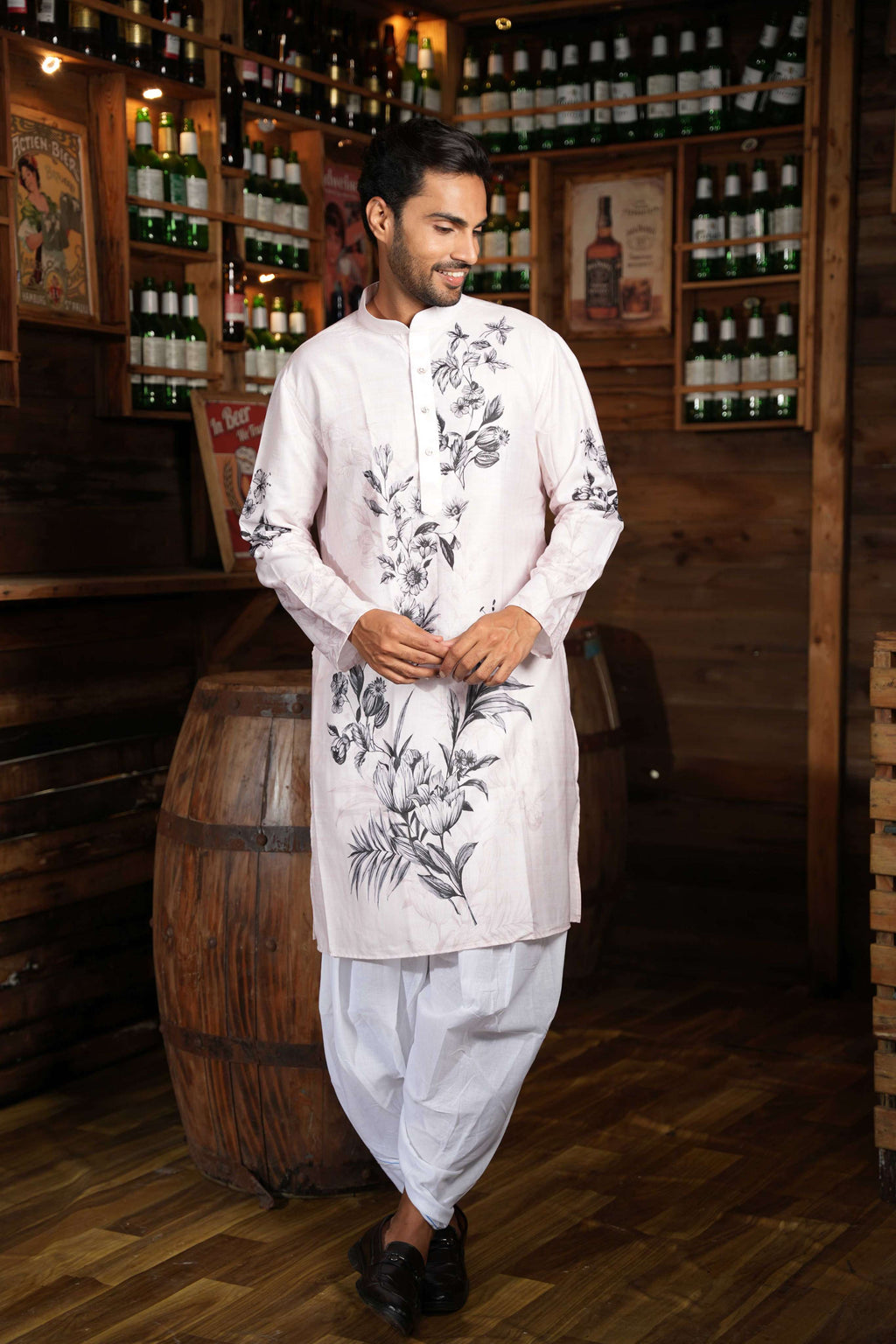 The Midnight Flower Trail Long Kurta