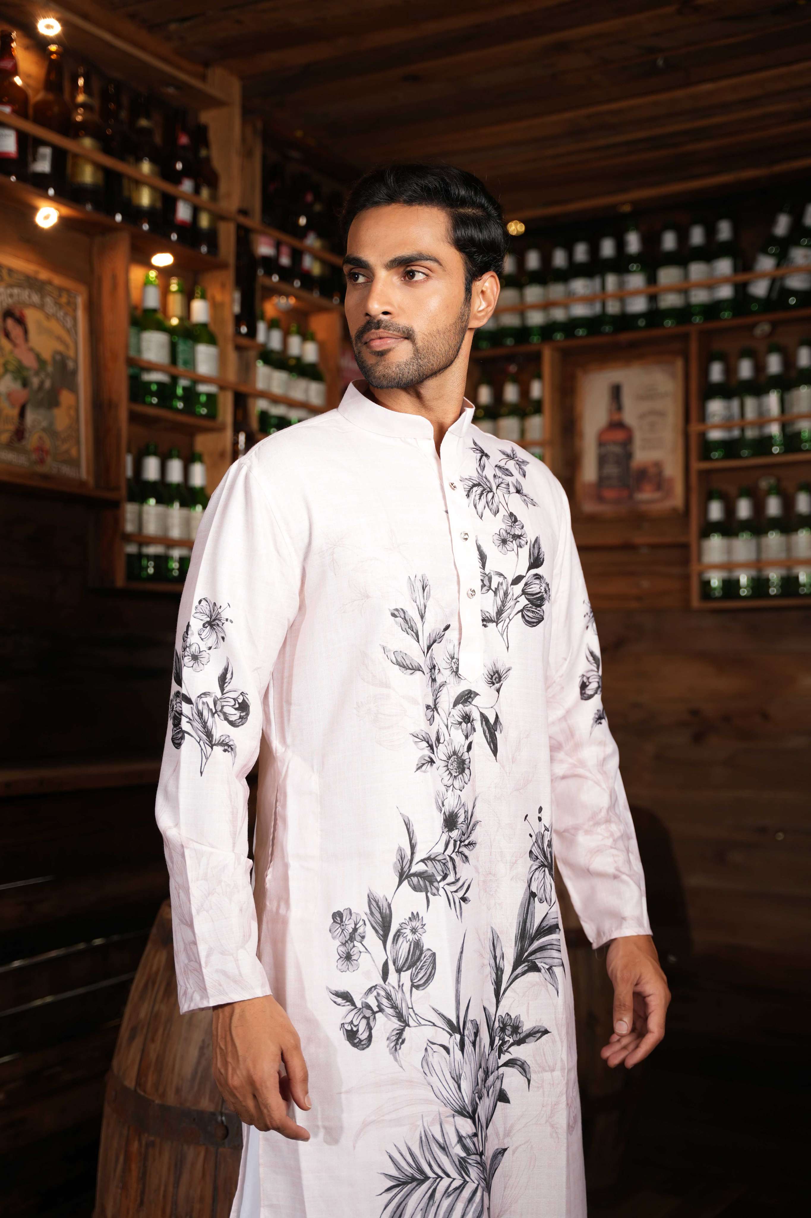 The Midnight Flower Trail Long Kurta