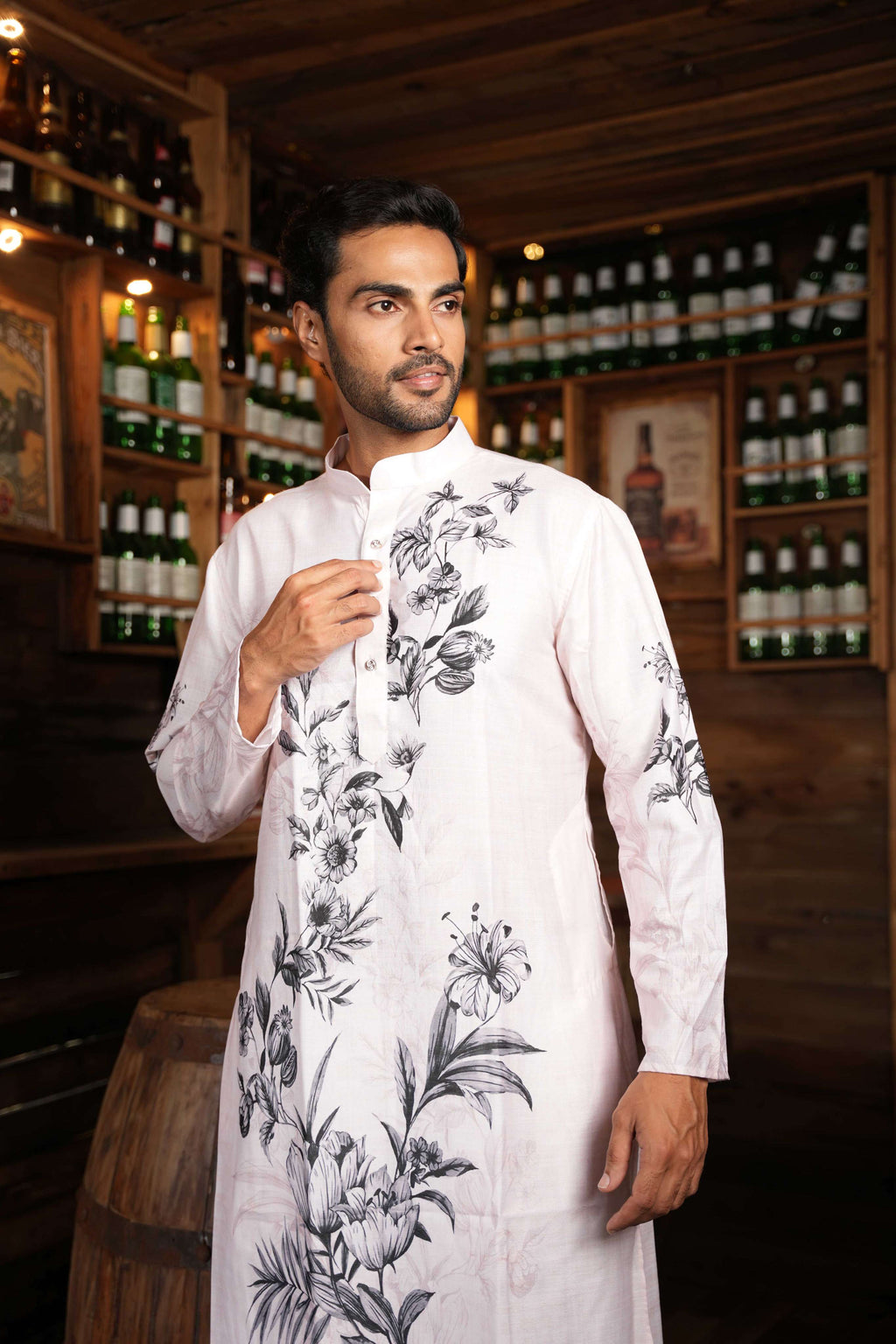 The Midnight Flower Trail Long Kurta