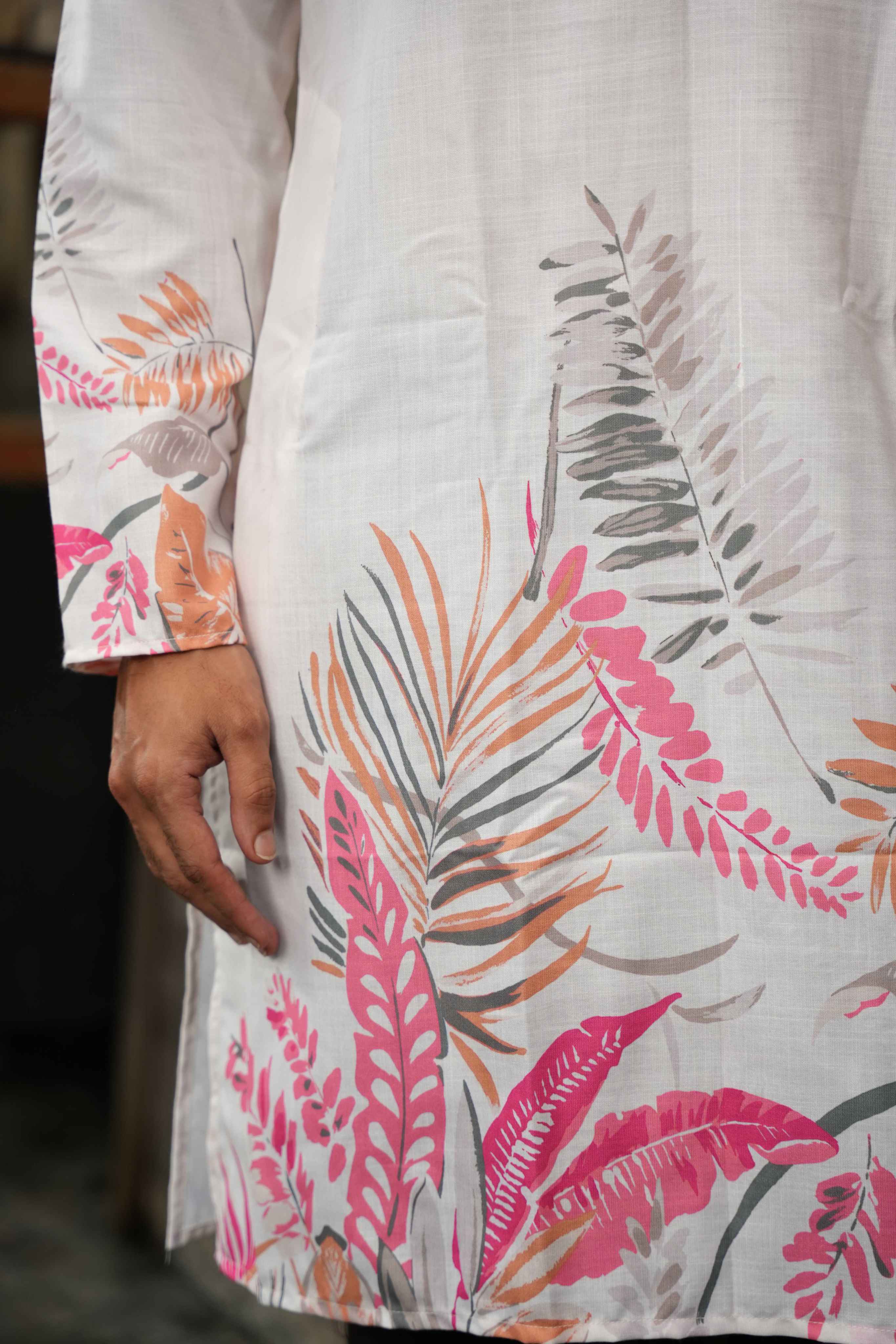 The Leaf Canvas Print Long Kurta