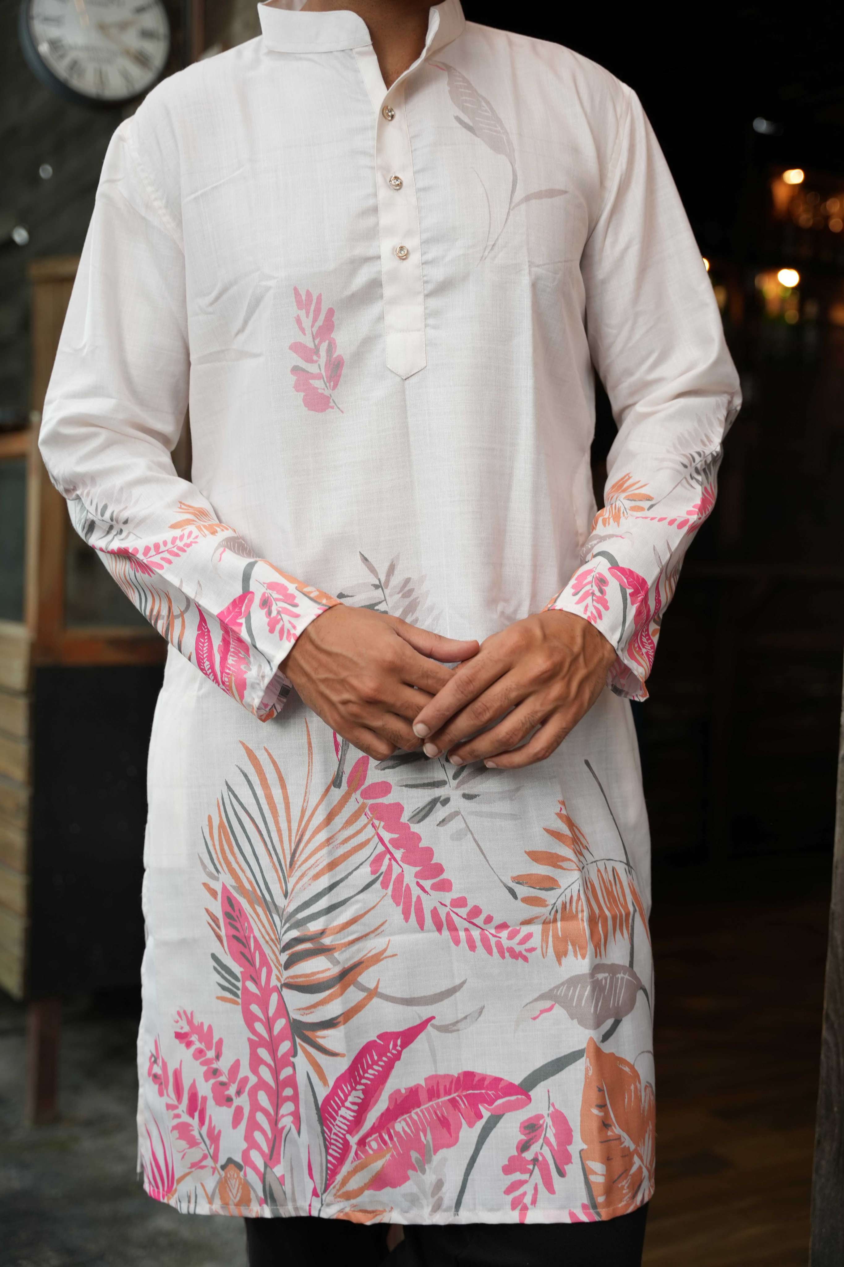 The Leaf Canvas Print Long Kurta