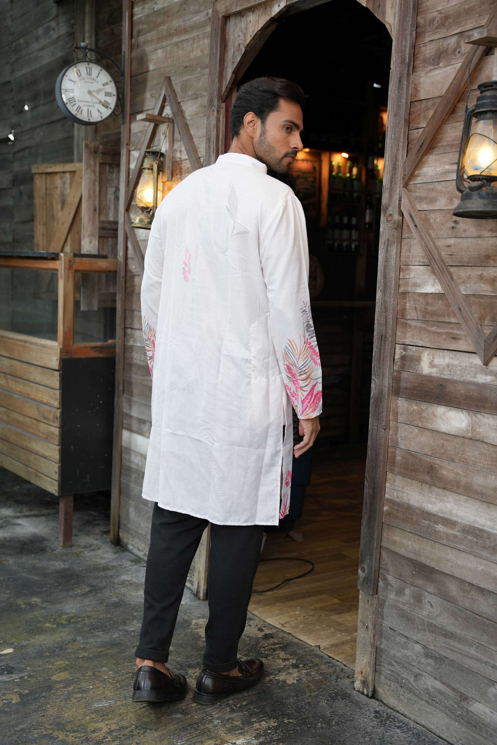 The Leaf Canvas Print Long Kurta
