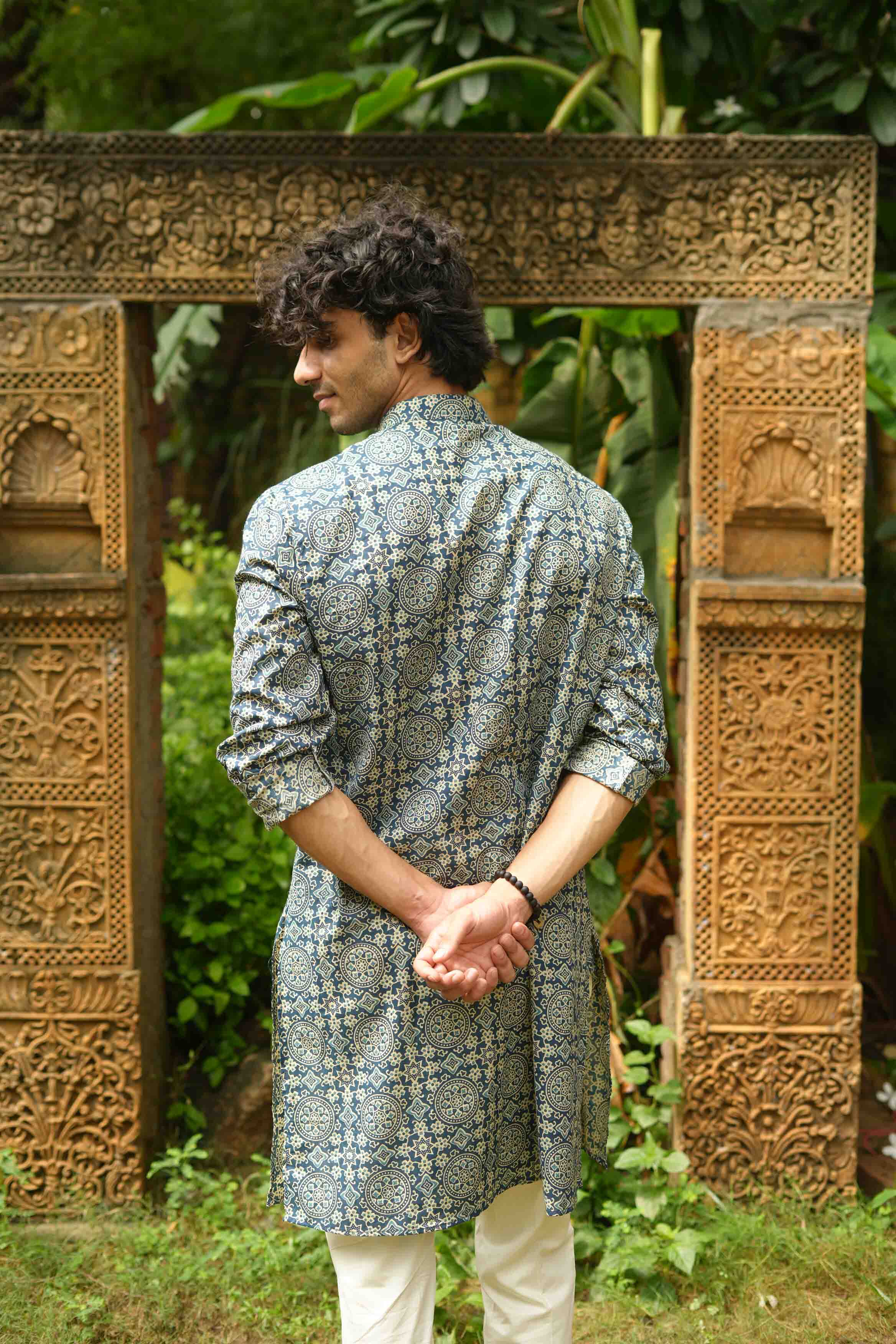 The Mandala Block Print Long Kurta