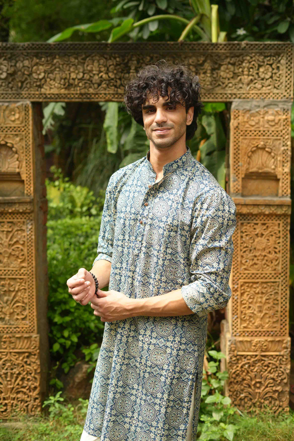 The Mandala Block Print Long Kurta