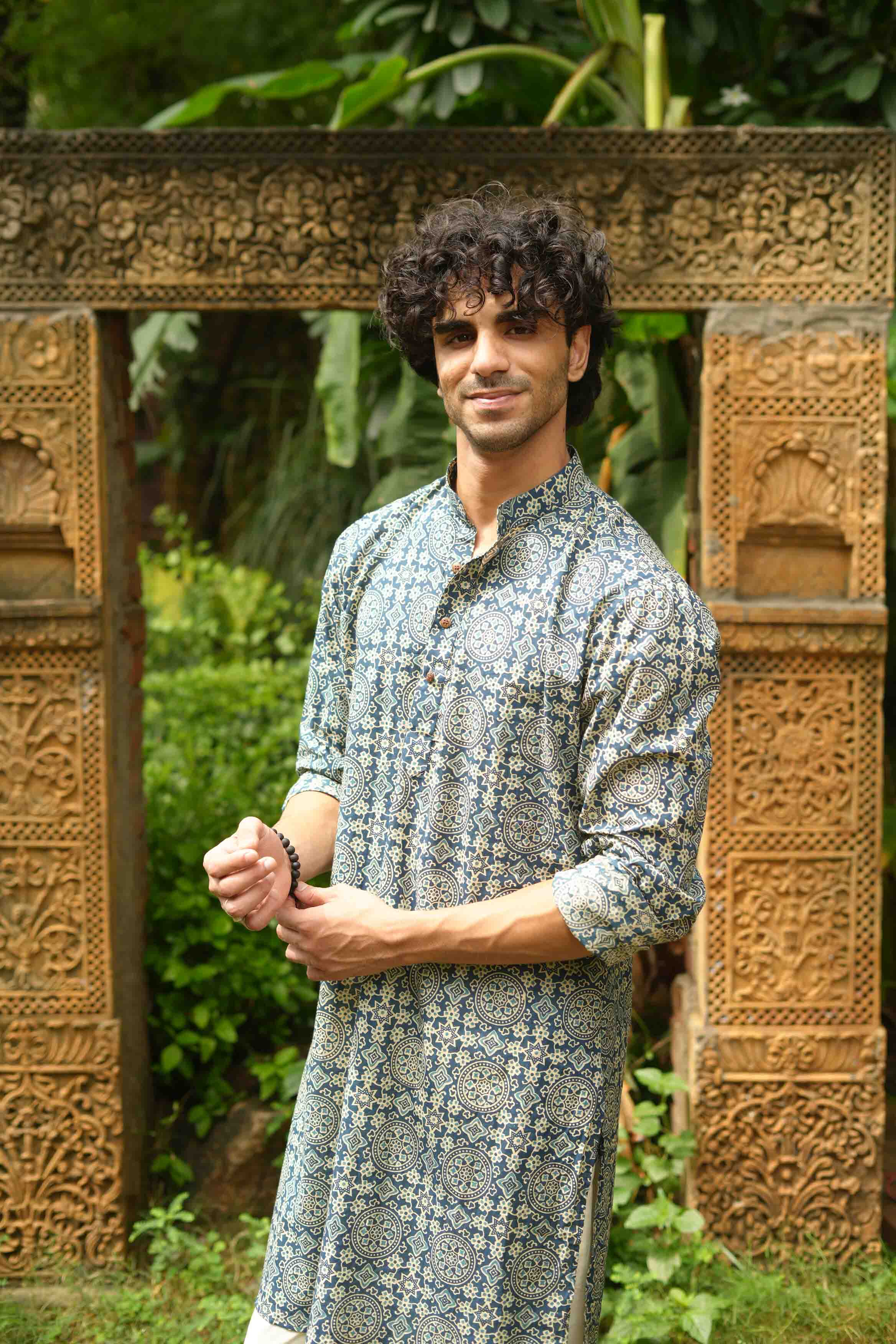 The Mandala Block Print Long Kurta