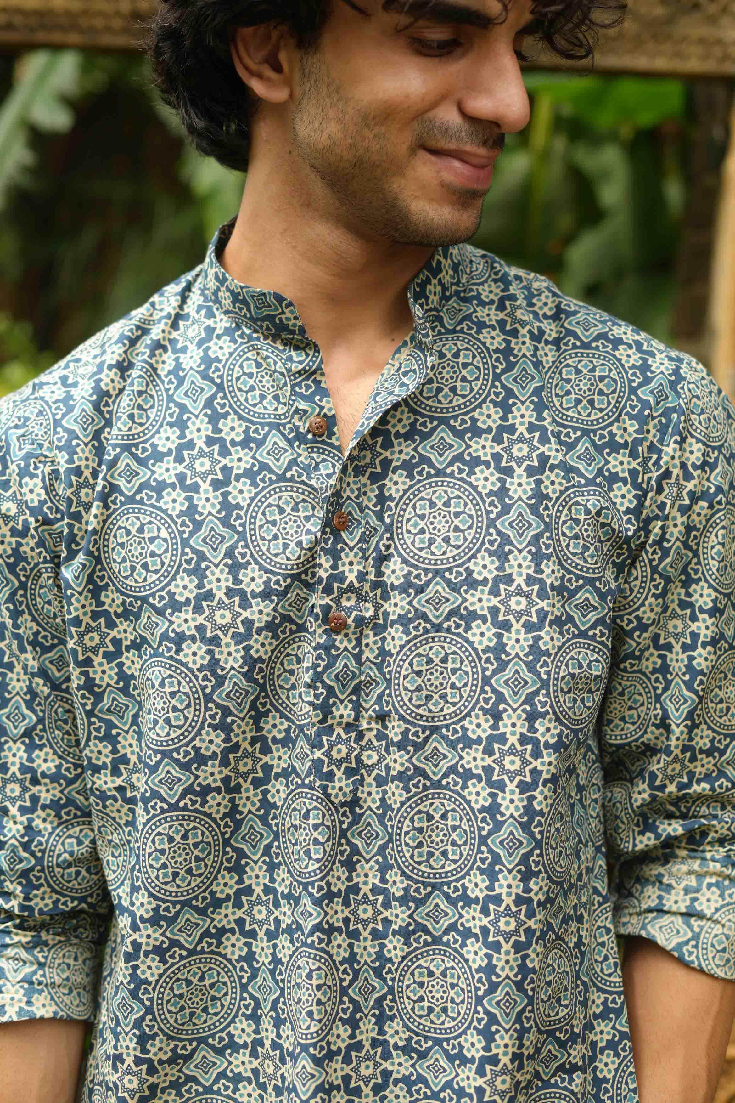 The Mandala Block Print Long Kurta
