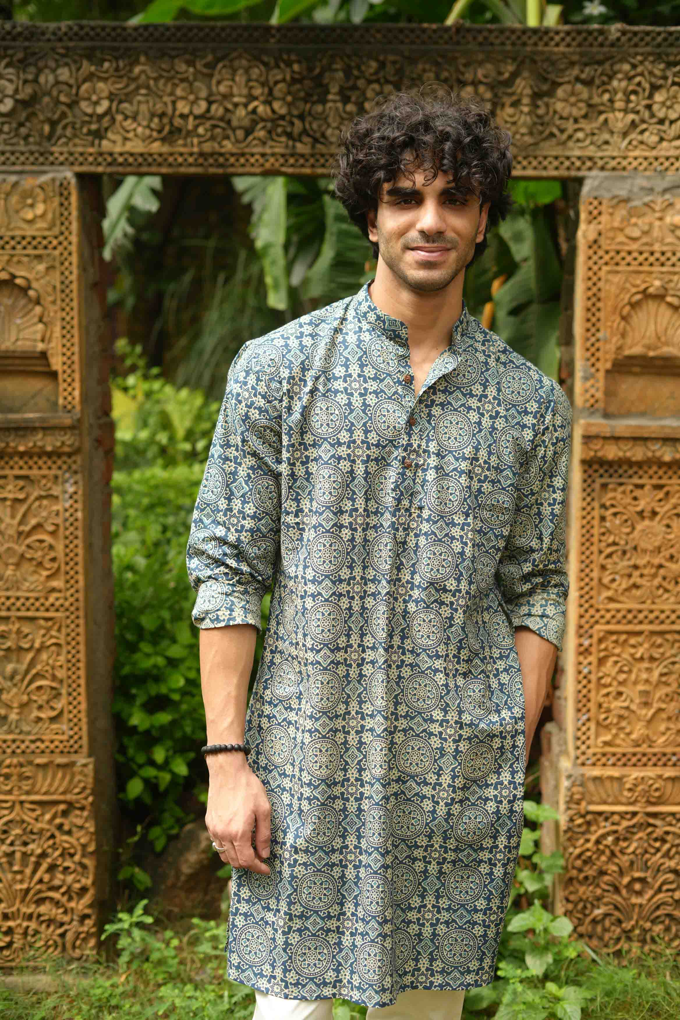 The Mandala Block Print Long Kurta