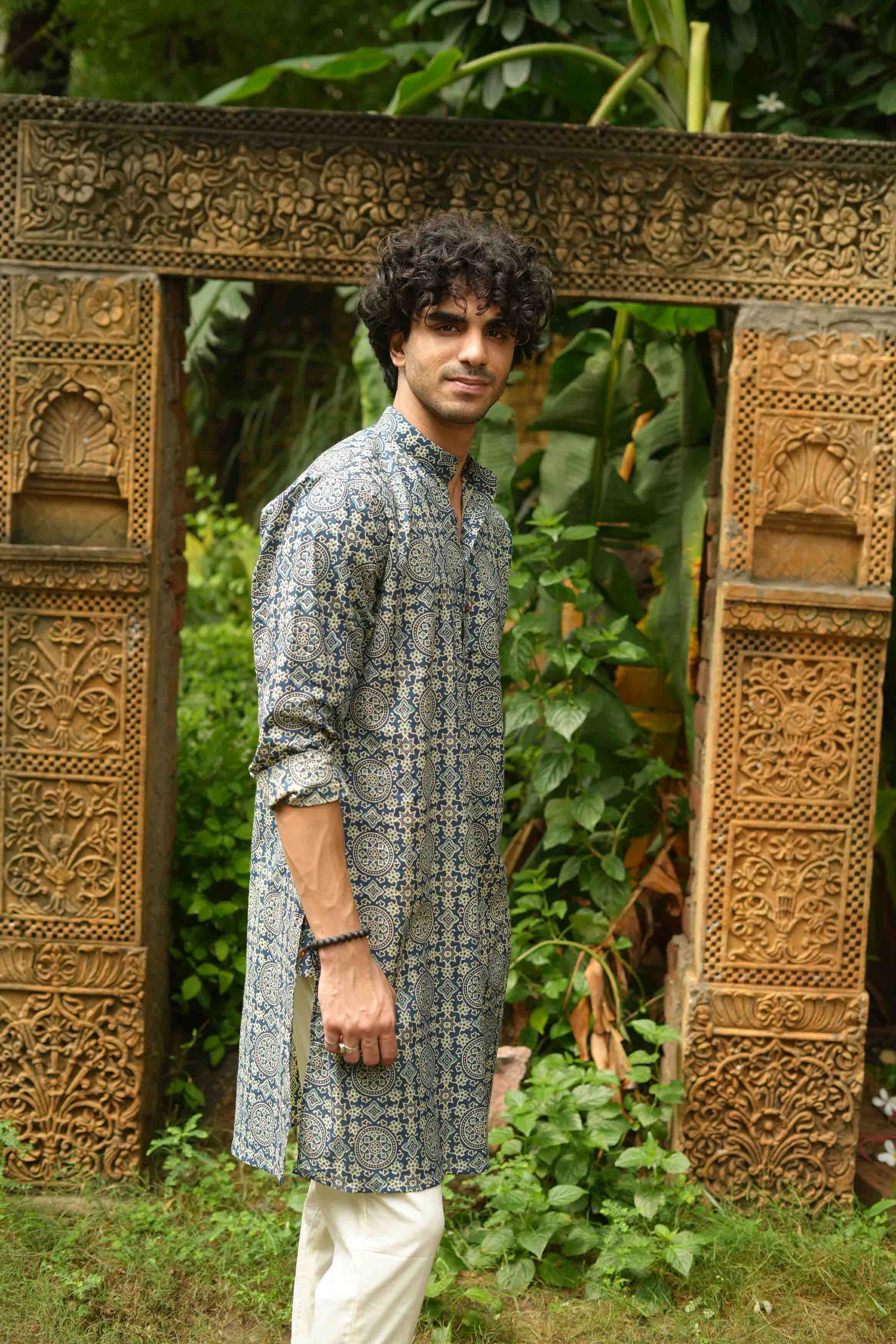 The Mandala Block Print Long Kurta