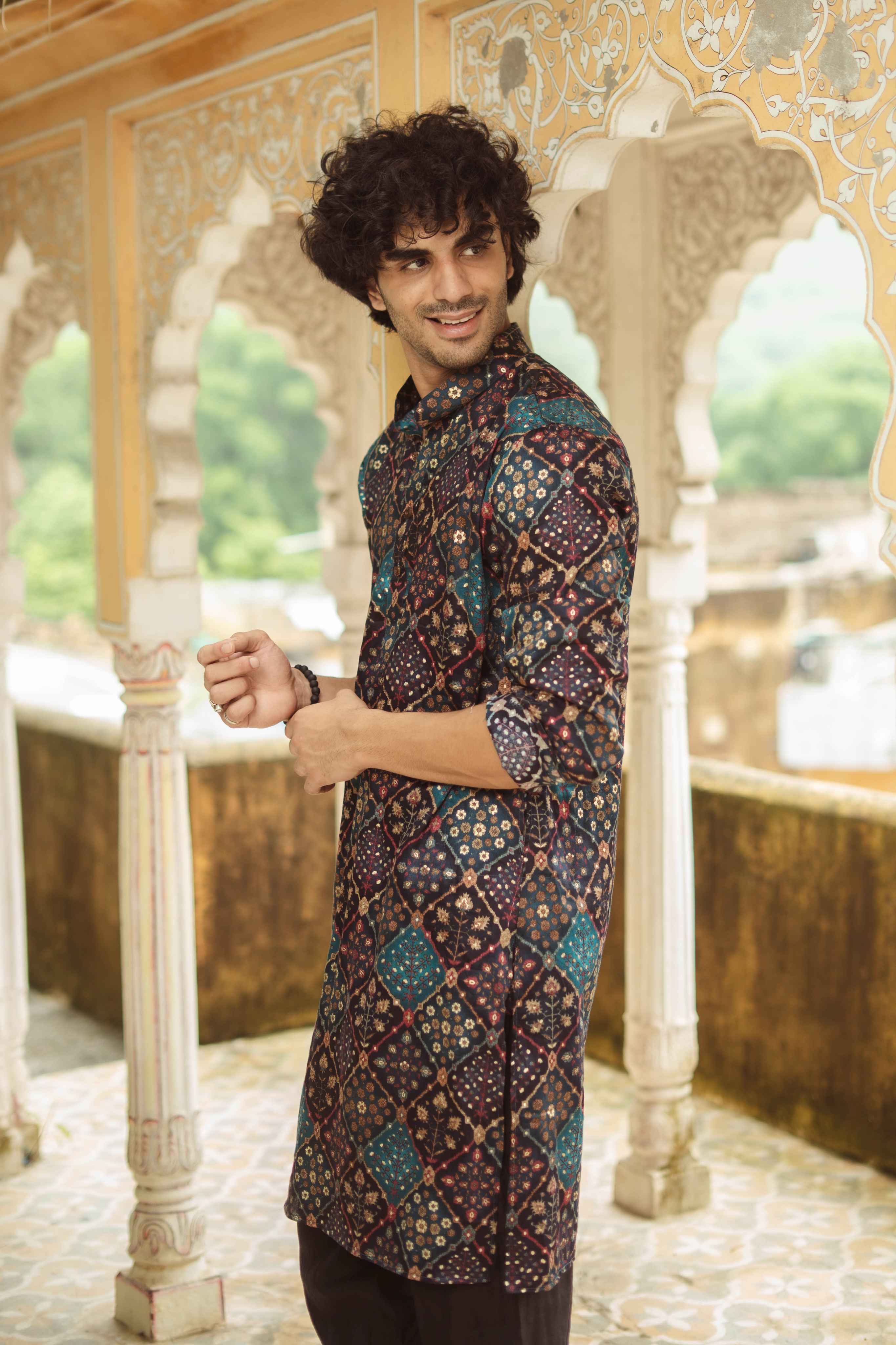 The Floral Patchwork Long Kurta