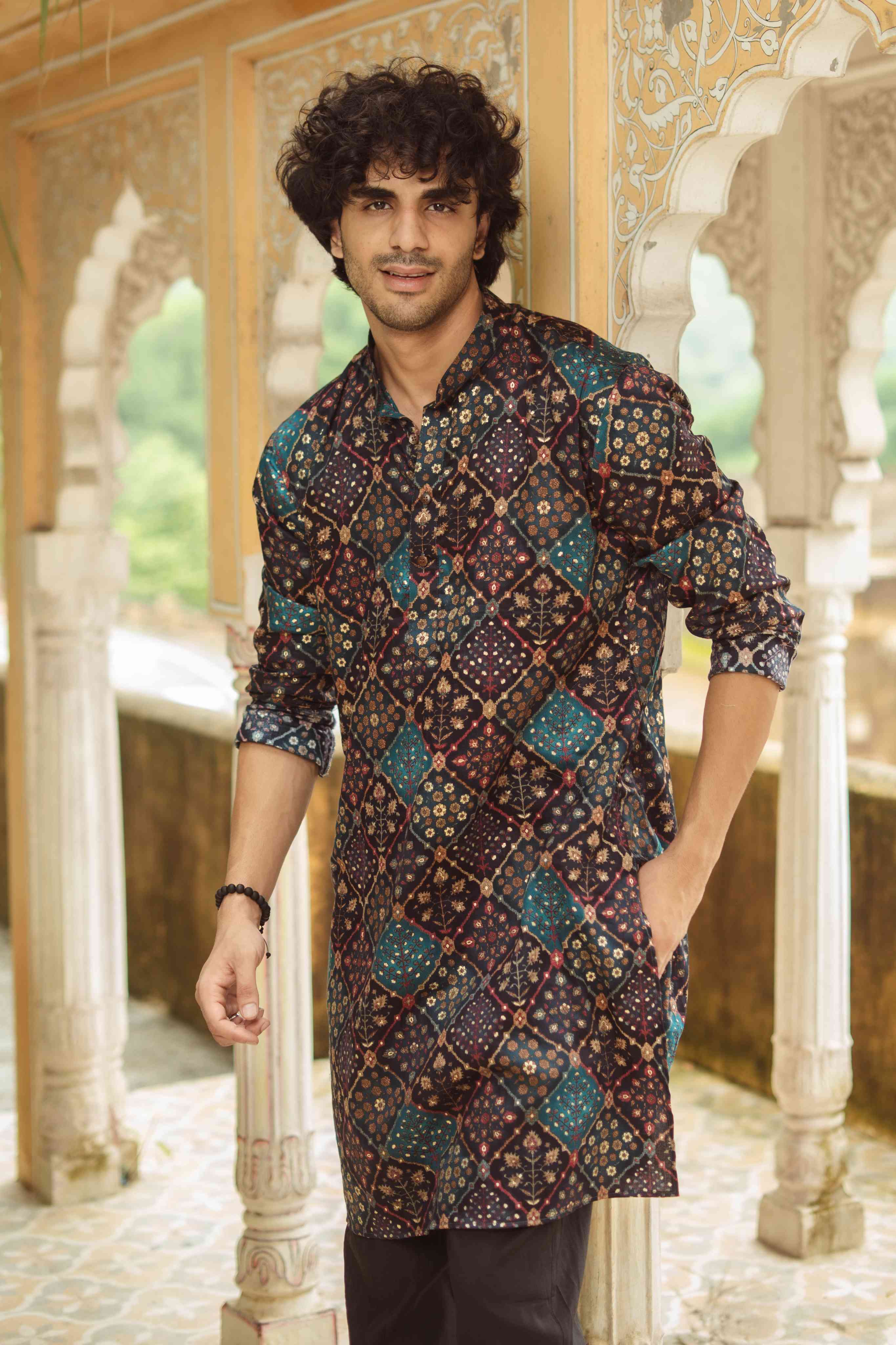 The Floral Patchwork Long Kurta
