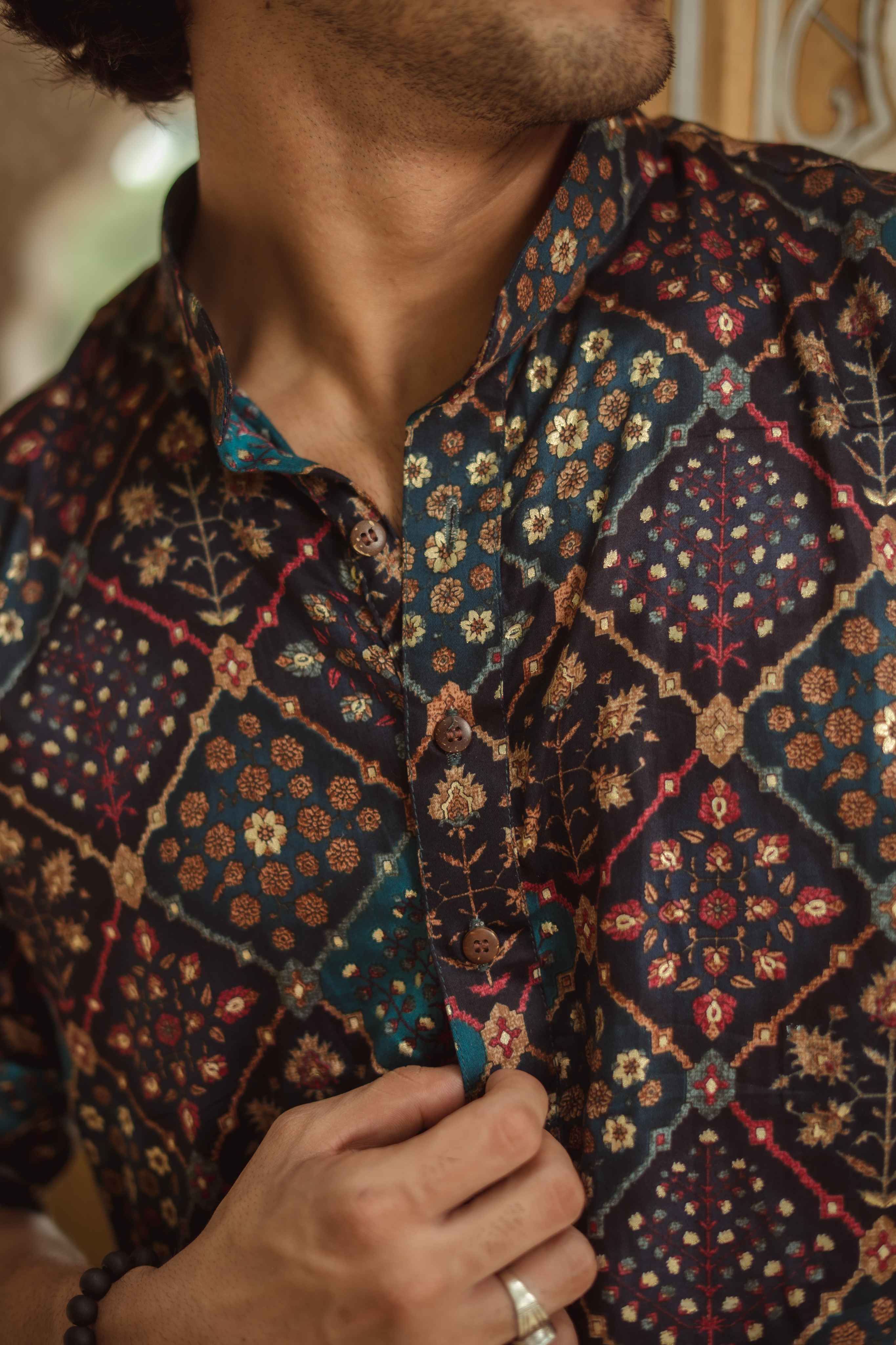 The Floral Patchwork Long Kurta