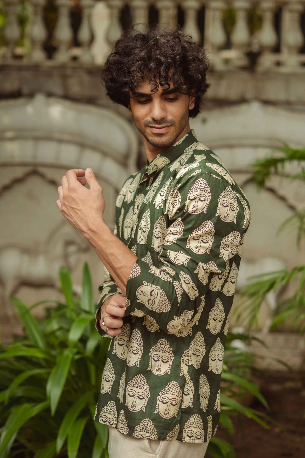 The Mystic Buddha Print Short Kurta