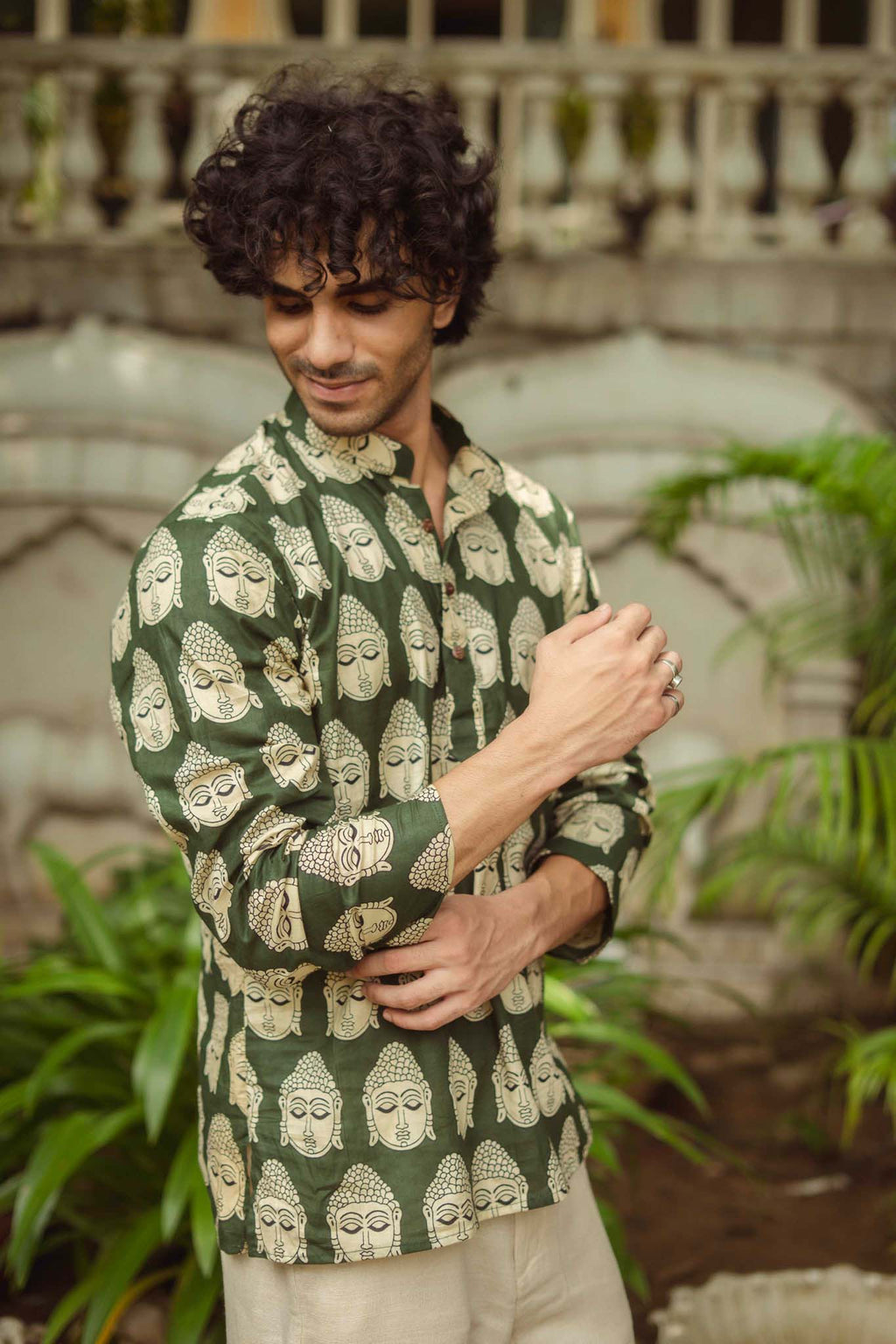 The Mystic Buddha Print Short Kurta