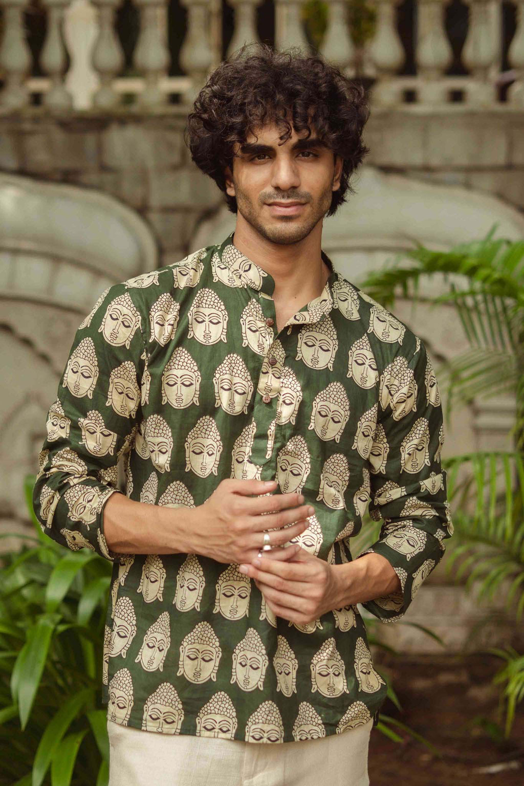 The Mystic Buddha Print Short Kurta