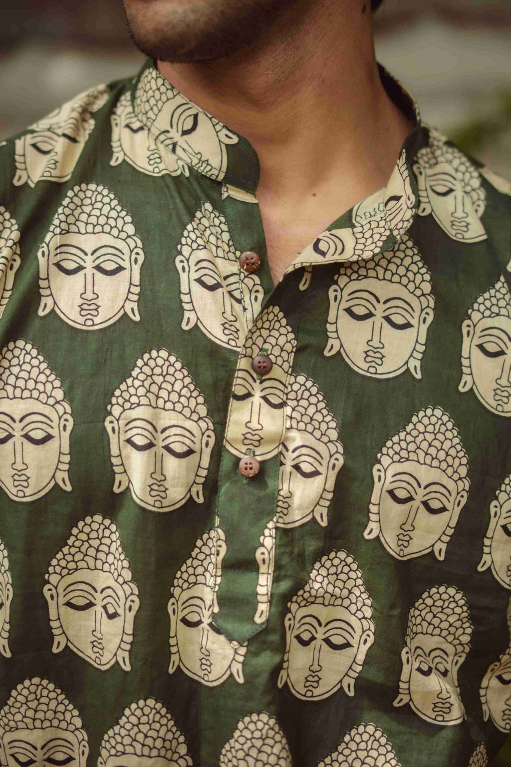 The Mystic Buddha Print Short Kurta