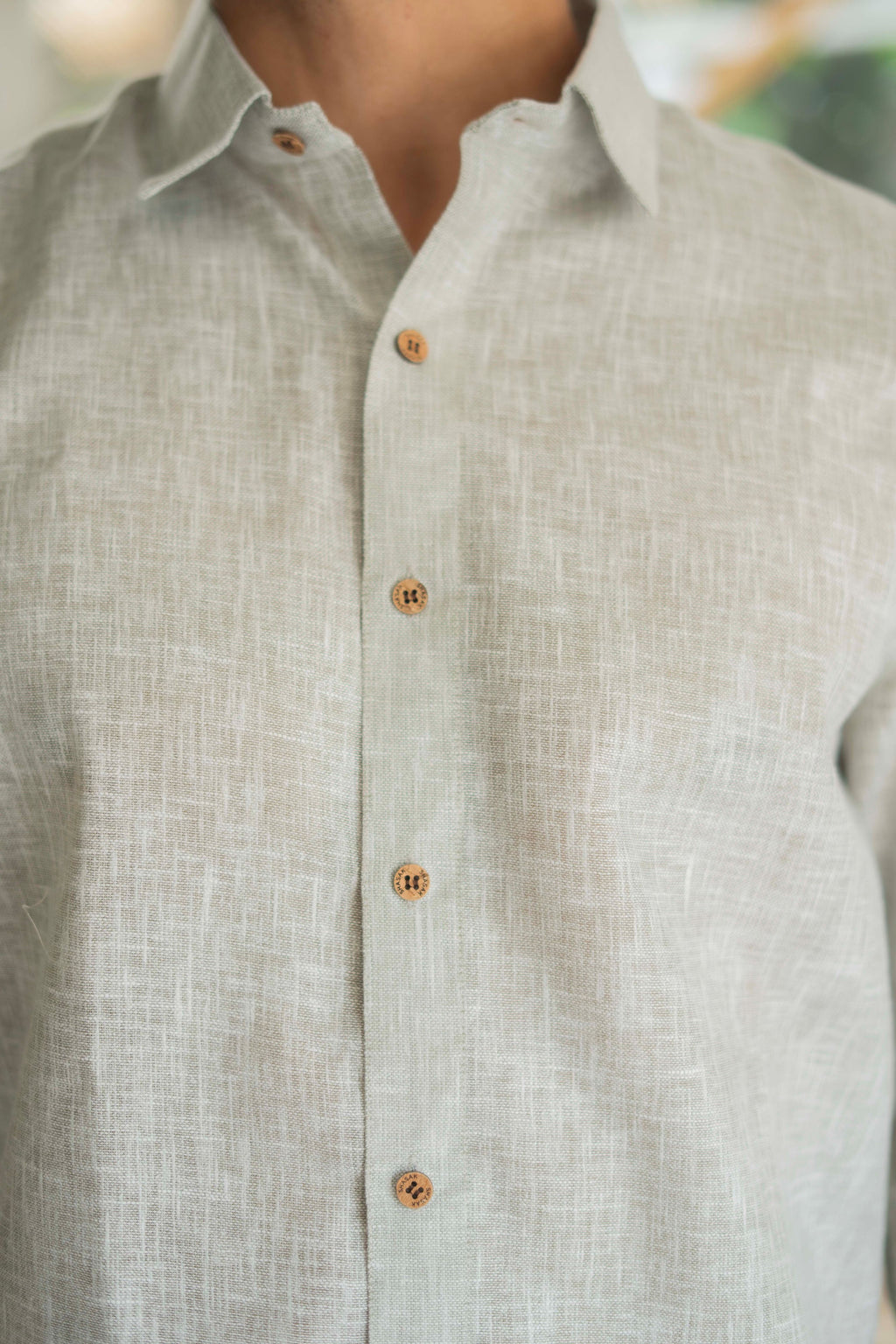 The Sage Green Yarn Dyed Full Sleeves Shirt