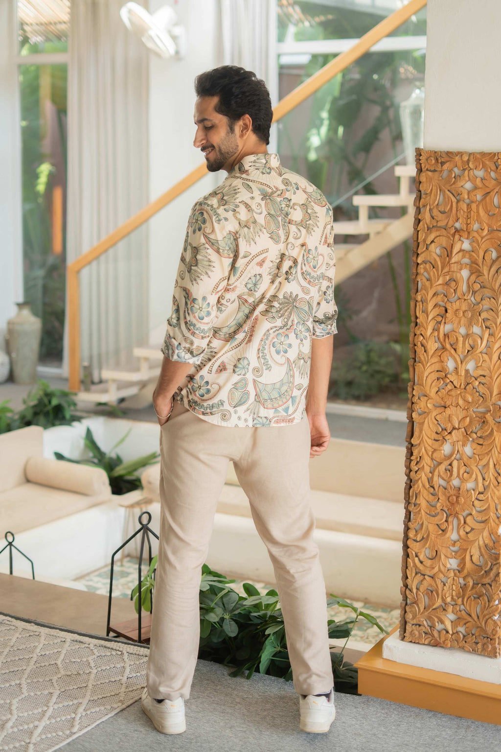 The Ivory Artistic Paisley Full Sleeves Shirt