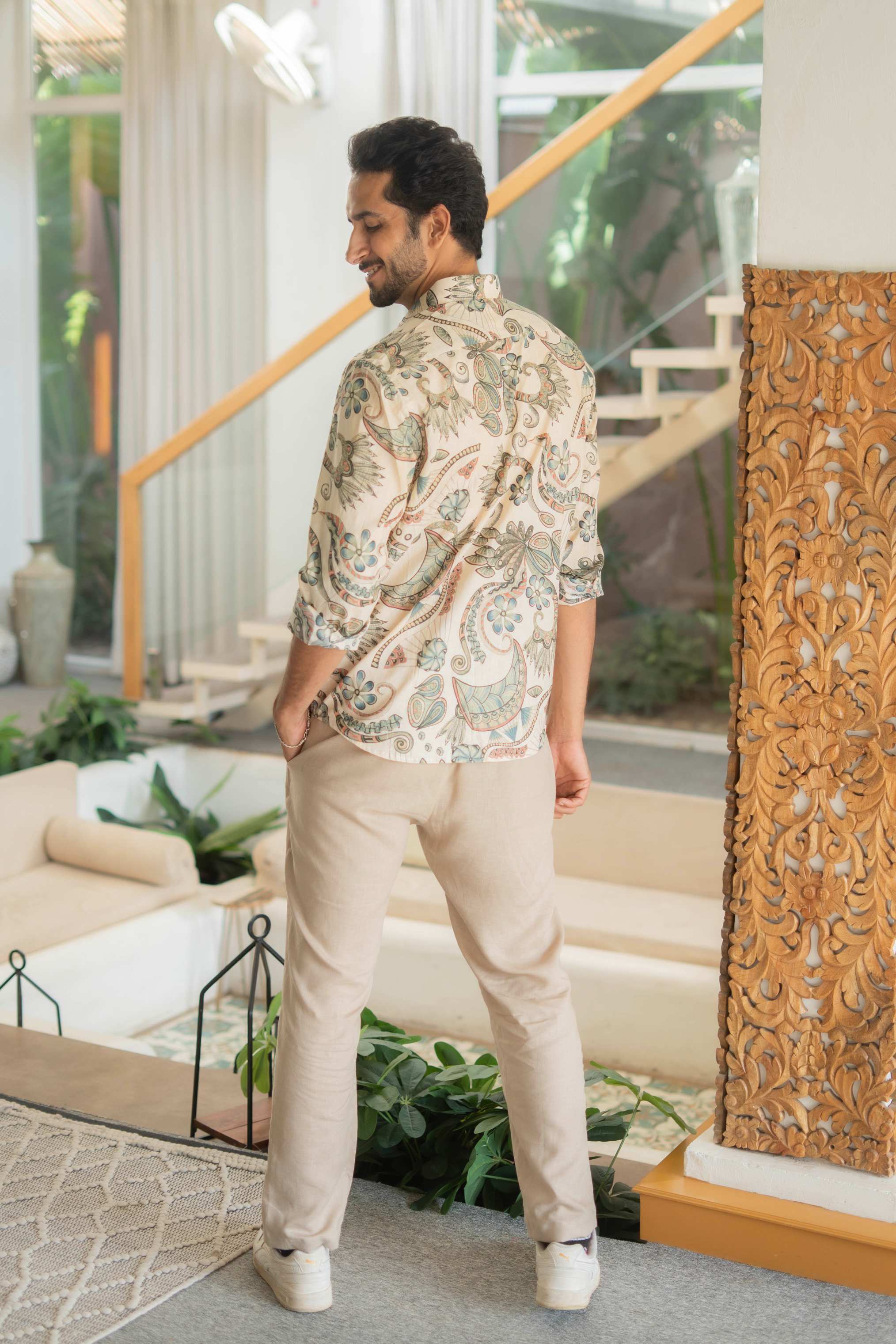 The Ivory Artistic Paisley Full Sleeves Shirt