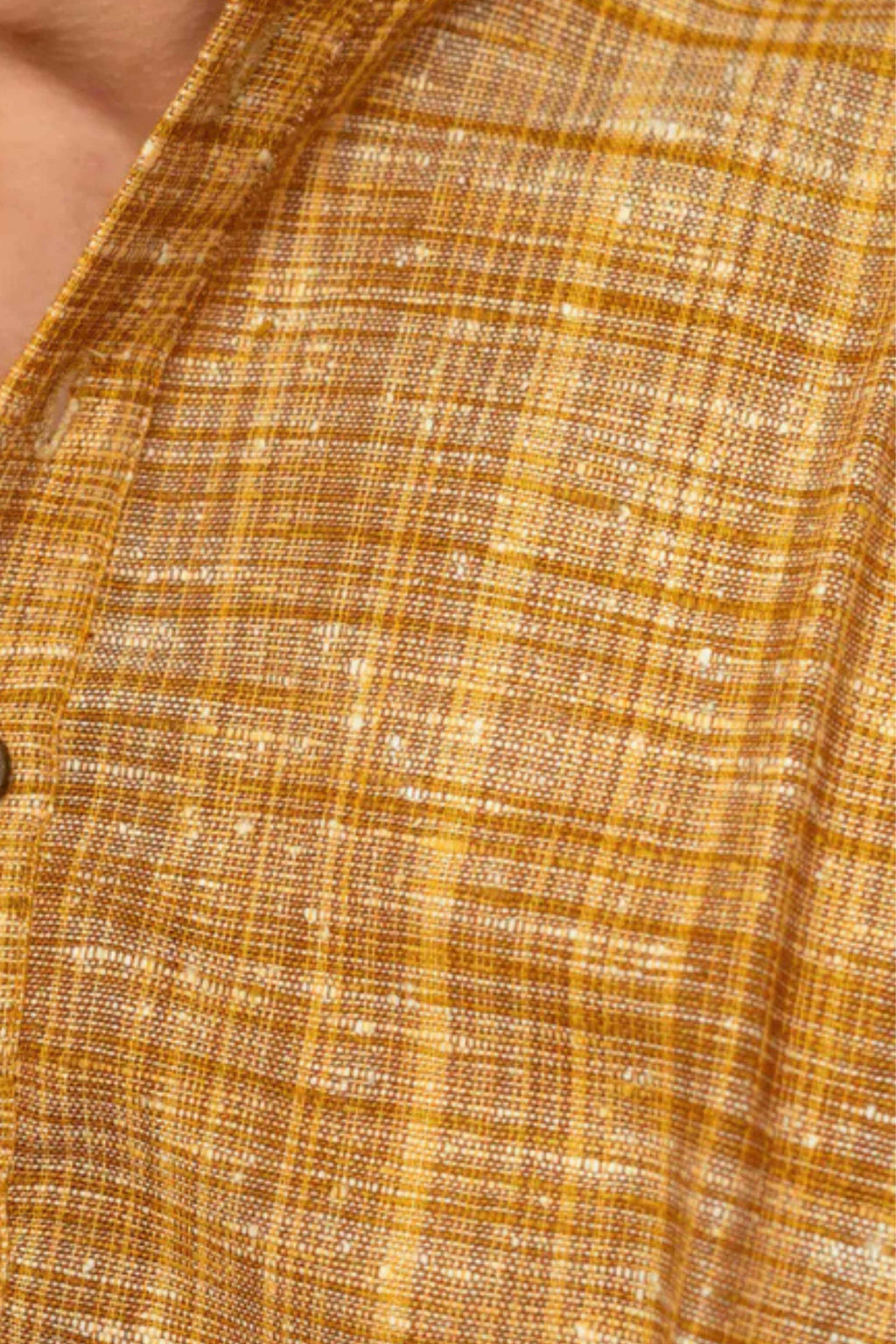 The Rustic Yellow Orange Handwoven Shirt